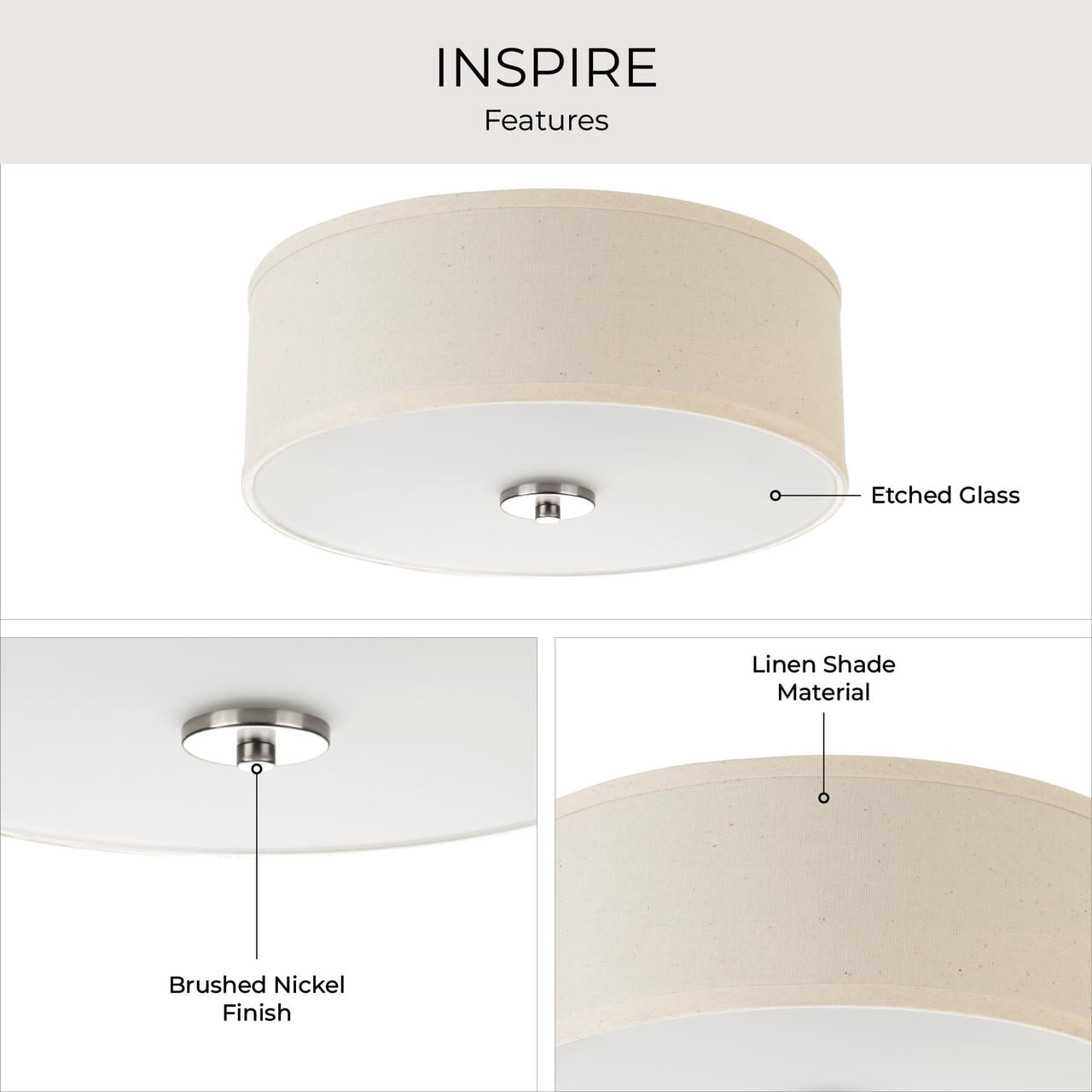 Inspire Collection Two-Light 13" Flush Mount