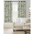thumbnail image 2 of Sage Green Spring Floral Blackout Curtains for Bedroom Living Room Darkening Curtains 63 Inches Long Retro Summer Botanical Farmhouse Window Curtain 2 Panels Set Window Treatment Drapes 42"x63", 2 of 9