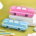 thumbnail image 4 of Pencil Case, Car-Shaped Silicone Pen Holder, Portable Zippered Stationery Case for Professionals On-The-Go, Multi-Compartment Storage Box, Cxui Preppy Pencil Case, 4 of 7