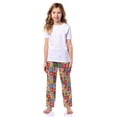 thumbnail image 3 of Scooby-Doo Girls' Flowers Relp Snacks Logo Cartoon Square Grid Sleep Loungewear Pajama Pants, 3 of 7