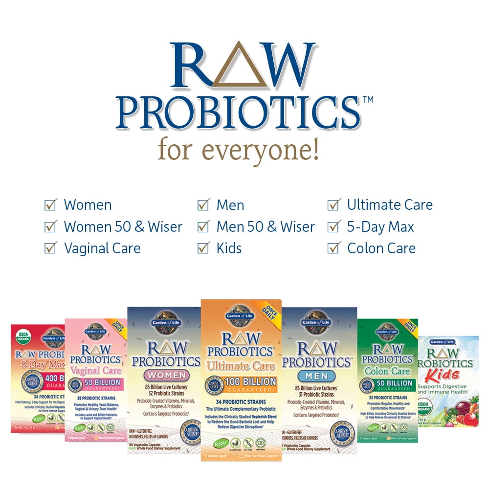 Garden of Life Probiotic Supplements, 1 Capsule Per Serving, 30 Count