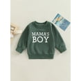thumbnail image 2 of Bagilaanoe Toddler Baby Boy Oversized Sweatshirt Long Sleeve Letter Print Pullover 6M 12M 18M 24M 3T Kids Loose Tee Tops, 2 of 7