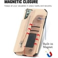 thumbnail image 6 of Phone Case for Samsung Galaxy Note 20 Glaxay Note20 5G Wallet Cover with Screen Protector and Zipper Credit Card Holder Stand Leather Cell Accessories Gaxaly Notes 20s Twenty Not S20 Women Men Beige, 6 of 13