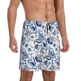 thumbnail image 2 of Fotbe Blue Paisley Pantalones Cortos de Pijama para Hombre, Ropa de Dormir, Pantalones de Pijama Cortos para Hombre-X-Large, 2 of 6