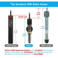 thumbnail image 3 of DaToo Mini Aquarium Heater 25W Small Fish Tank Heater 25 Watt with Free Thermometer Sticker, 3 of 7