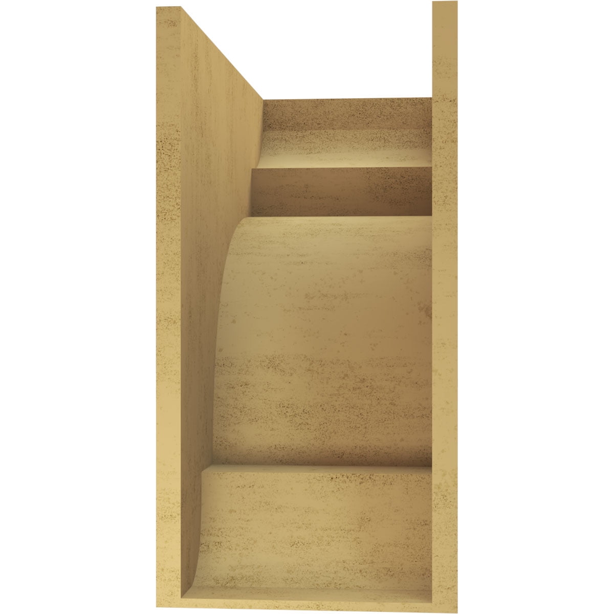 12"W x 24"D x 24"H Classic New Brighton Rough Cedar Woodgrain TimberThane Corbel, Primed Tan
