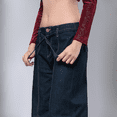 thumbnail image 4 of Pantalón Recto Mujer Mezclilla Casual Tiro Medio, 4 of 6
