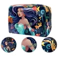 thumbnail image 2 of Mermaid Waterproof Cosmetic Storage Bag with Zipper, Lightweight, Large Capacity, Printed Design - Makeup Organizer, Washbag Toiletry Bag, Travel Organizer Zipper Pouch for Women and Girls, 2 of 6