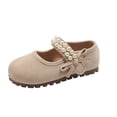 thumbnail image 3 of Jinhomg Toddler/Little Girls Mary Jane Ballerina Flats Shoes Slip-on School Party Fashion Y2k Dress Shoes Khaki 23, 3 of 6