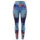 thumbnail image 2 of Gibobby Pantalones deportivos Yoga Mujer Gimnasio Deportes Pantalones Atlético Impreso Fitness Entrenamiento Leggings Correr Yoga Pantalones(Azul， L), 2 of 5