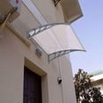 thumbnail image 5 of Gundir Awnings Eaves Canopy Rain Sun Protection for Door and Window Clear Board Gray Holder ABS Polycarbonate Aluminum 1 Pack 40x38 in, 5 of 8