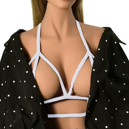 

Coappsuiop Lingerie For Women Women Lace Up Bra Black Cutout Stretch Adjustable Lingerie Bra Lady Elastic Band Bra Underwear Women