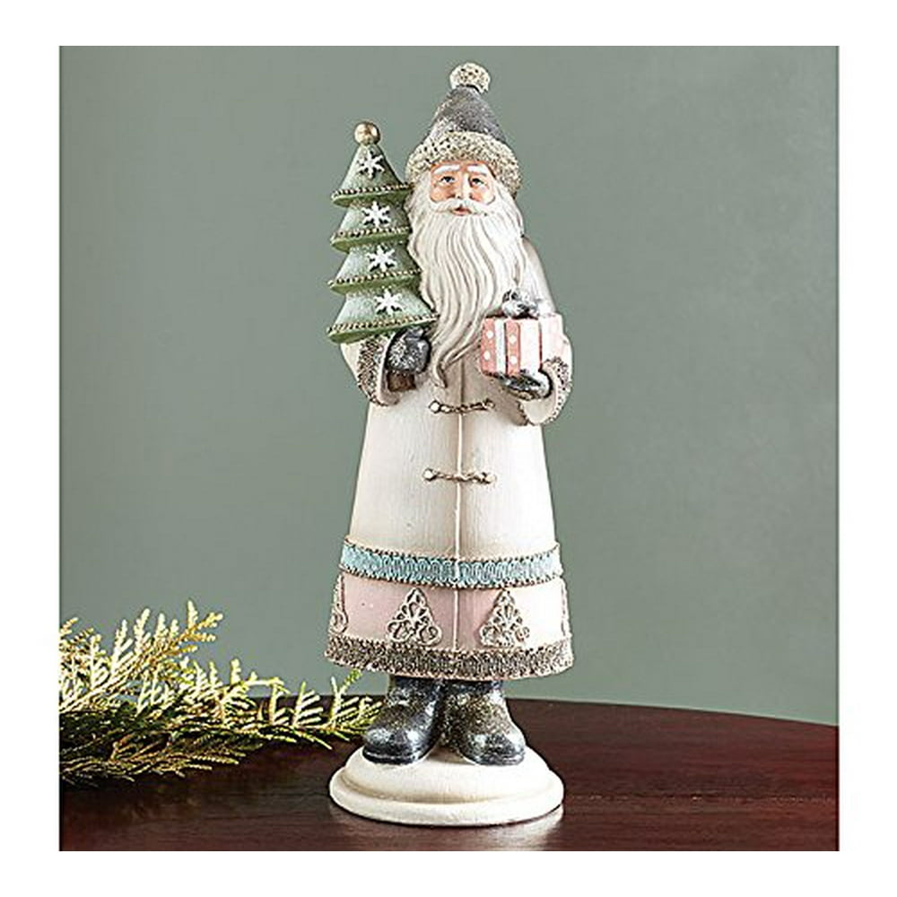 Father Time Victorian Santa 12 3/4" Christmas Figurine, Handpainted