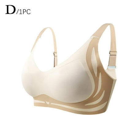 Super Gather Bra| Wireless Push-Up Bra  Comfortable Gather Bra Lift Bra Women I1W0