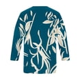 thumbnail image 5 of HKEJIAOI Hauts à Manches 3/4 pour Femmes Imprimé Floral Col Rond XXL Été, 5 of 5