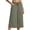 Army Green, variant on Capri Pants for Women Plus Size High Waist Wide Leg Pants Soft Stretch Casual Cropped Trousers S-3XL