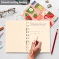thumbnail image 5 of Coffee Strawberries Daisies Ring Binder Notebook Journey Note Diary College Ruled Spiral Notebook Study Loose Leaf Paper A5 60 Pages, 5 of 8