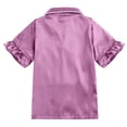 thumbnail image 6 of BOOMNY Girls 2 Peice Pajamas Sets Soft Short Sleeve Buttons Sleepwear Tops Pants Pjs Set for Kids Cozy Loungewear Homewear, 6 of 7