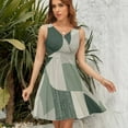 thumbnail image 7 of Sage Green Dress Summer Street Style Dresses Female Sleeveless Printed Sundress, 7 of 7