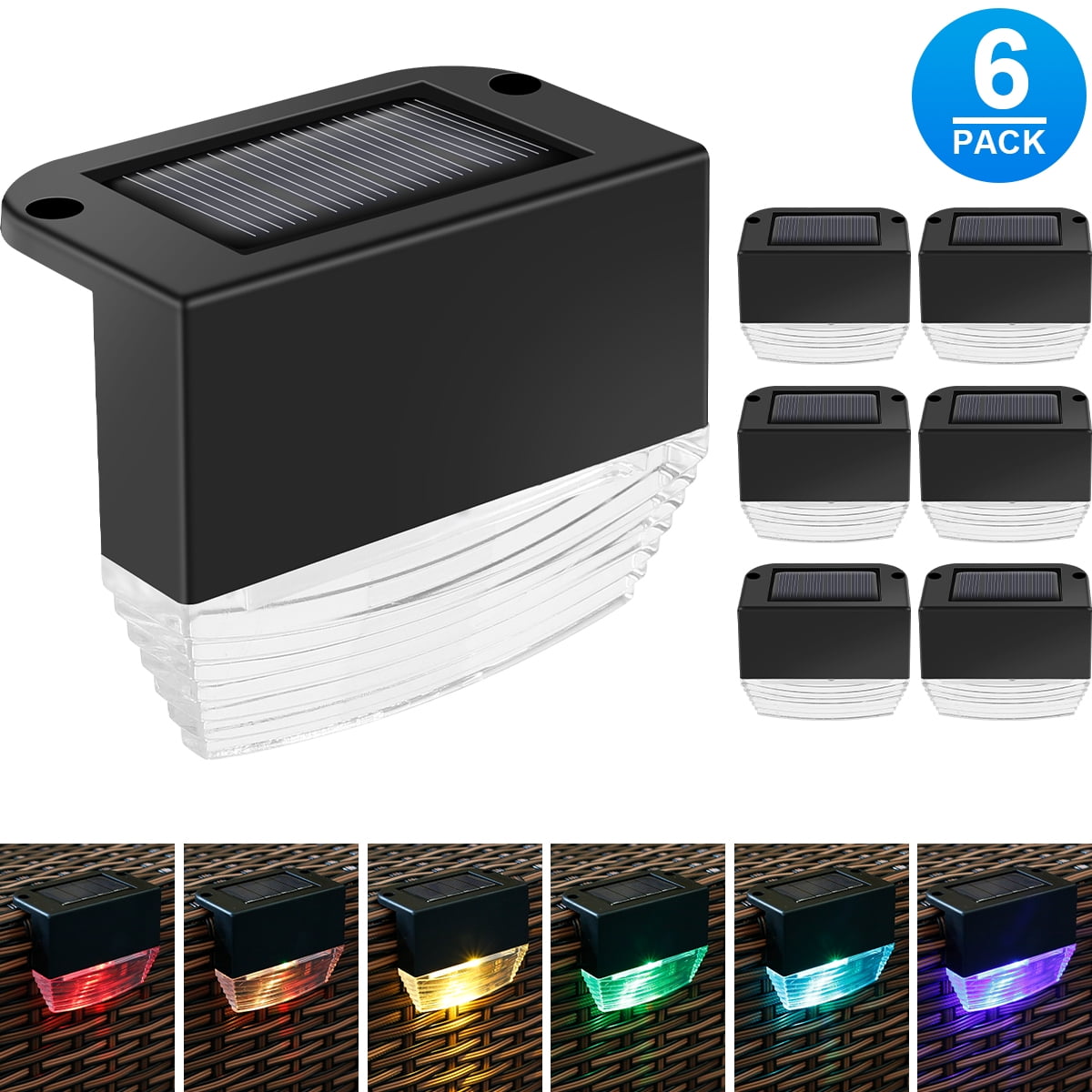 Solar Railing Light Outdoor LED Solar Fence Light Auto ON/OFF Solar