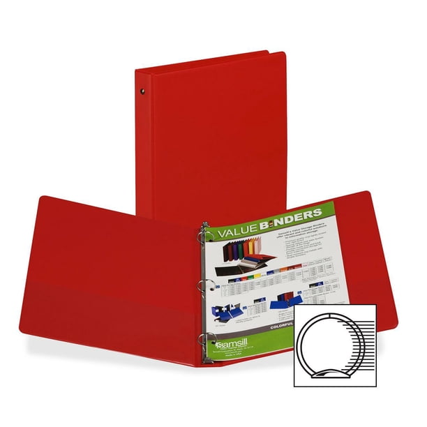 Samsill 1 Inch Value Document Storage 3 Ring Binder, Round Ring, 11 x 8 ...