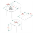 thumbnail image 5 of Mid-Century Damsel Extension Dining Table with Removable Leaf, Caramel, 5 of 5