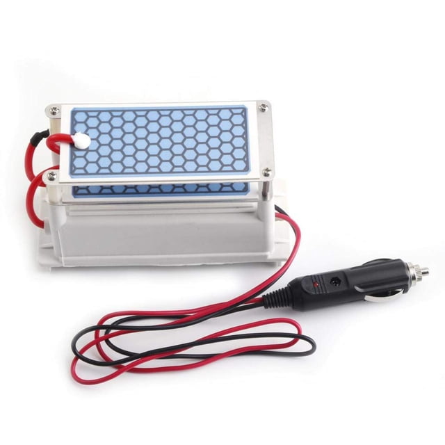 EVTSCAN Generador de Ozono para Automóviles 10 g/hr 12V CC con Módulo de Placa de Cerámica Doble Cara, Salida de Alta Tensión de 3.8 KV, Ventilador, Unidad de Control, Caja No Incluida