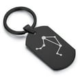 thumbnail image 1 of Stainless Steel Libra (Scales) Astrology Constellation Dog Tag Keychain Circle Ring, 1 of 2