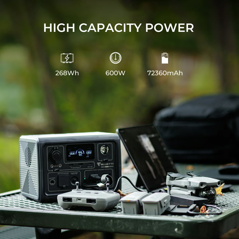 BLUETTI 600W 268Wh EB3A Portable Solar Power Station LiFePO4 Battery  Generator