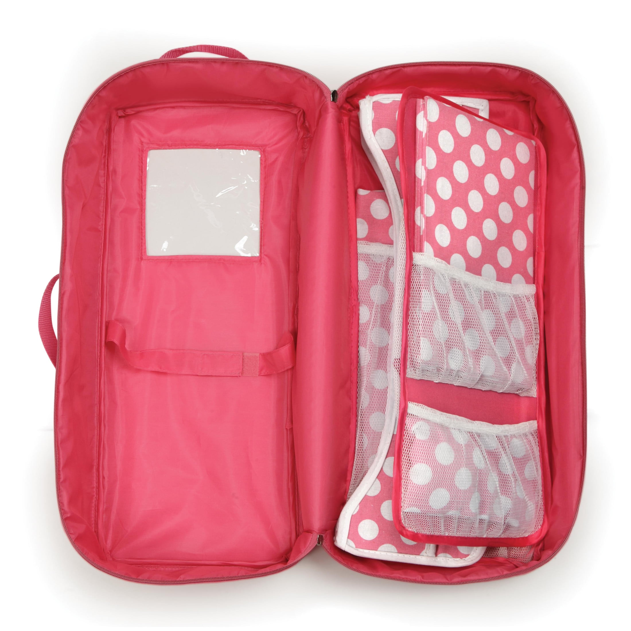 Doll Travel Case with Bed and Bedding Pink Walmart