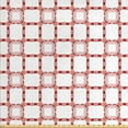 thumbnail image 1 of Ethnic Fabric by the Yard, Modern and Nostalgic Square Shaped Mixed Tiles Middle Age Effects Design Art Print, Upholstery Fabric for Dining Chairs Home Decor Accents, Maroon by Ambesonne, 1 of 4