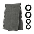 thumbnail image 1 of Funda de repuesto para sillones reclinables, muebles de exterior, tela estándar para playa al aire libre Negro Gris, 1 of 9