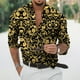 thumbnail image 2 of Camisa de manga larga informal con cuello vuelto y estampado de estilo lujoso para hombre, ropa de calle de moda, tops de tendencia, ropa para hombre, 2 of 5