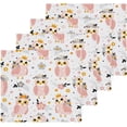thumbnail image 2 of SKYSONIC Owl Washcloths Set of 2, Highly Absorbent Soft Cotton Fingertip Towels for Bathroom, Kitchen, Gym, Spa, Home Decor 12 x 12 Inch, 2 of 7
