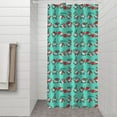 thumbnail image 2 of Turquoise Christmas Gnome Pattern Shower Curtain 36"x72" ,Bathroom Decorative Shower Curtains Set with 12 Hooks,Modern Waterproof Washable Shower Curtain, 2 of 6