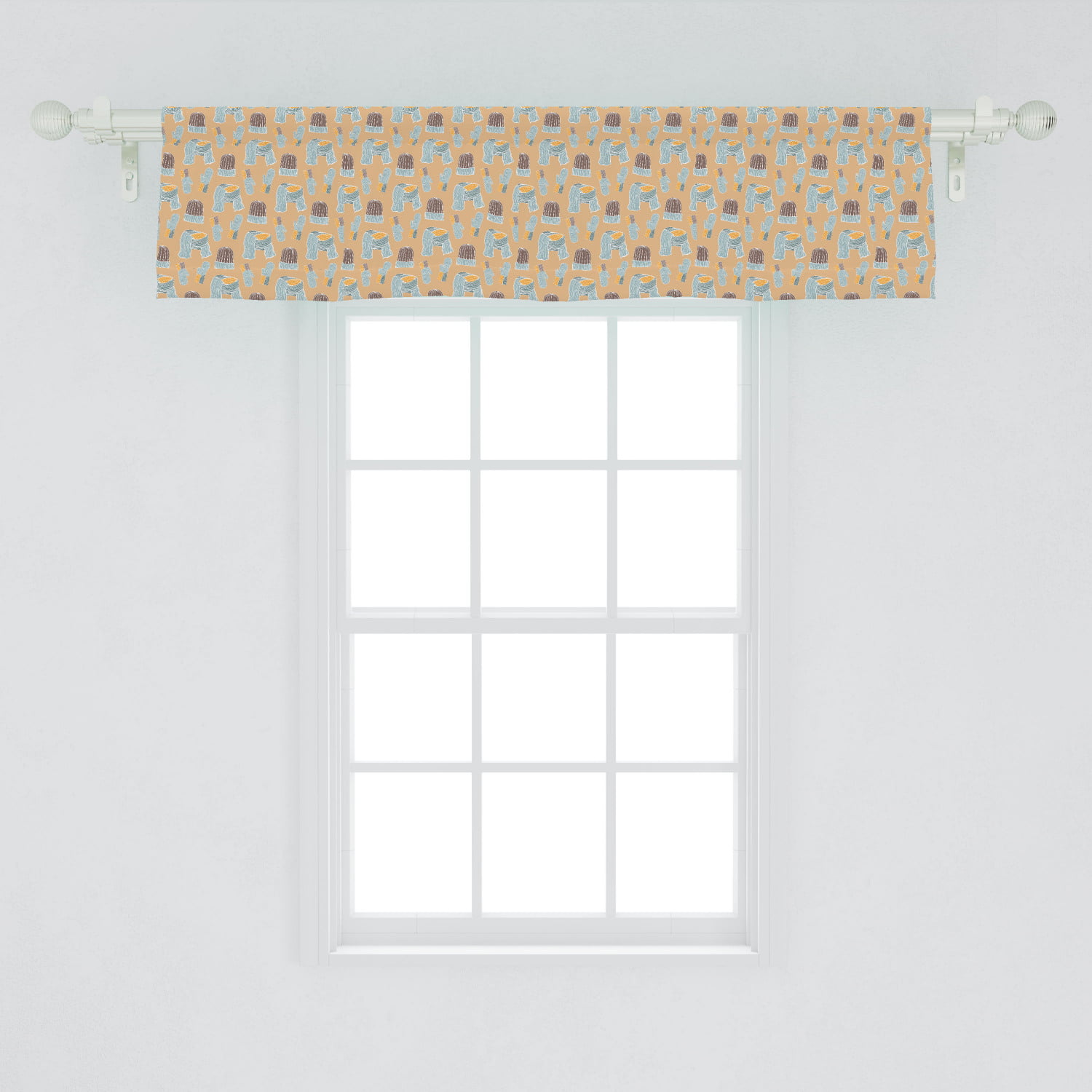 lovemyfabric Cotton 2 Inch Bold Striped Print Kitchen Curtain/Window Valance 