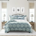 thumbnail image 2 of 6ix Tailors  Bellamy Blue Super Queen Comforter & 2 Pillow Shams Set - 3 Piece, 2 of 5
