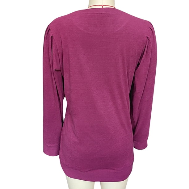 Blusa de manga larga con cuello redondo camiseta de manga larga para mujer agradable para la piel para exteriores ANGGREK Otros