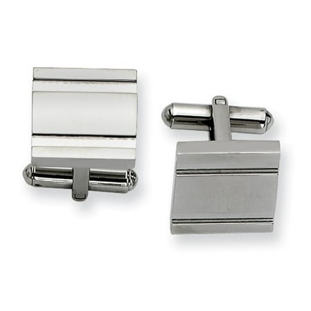 Stainless Steel Engravable Polished Cuff Links
