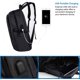 thumbnail image 2 of Mochila para portátil Mancro Anti-Theft Business de 17,3 pulgadas, color negro, 2 of 7