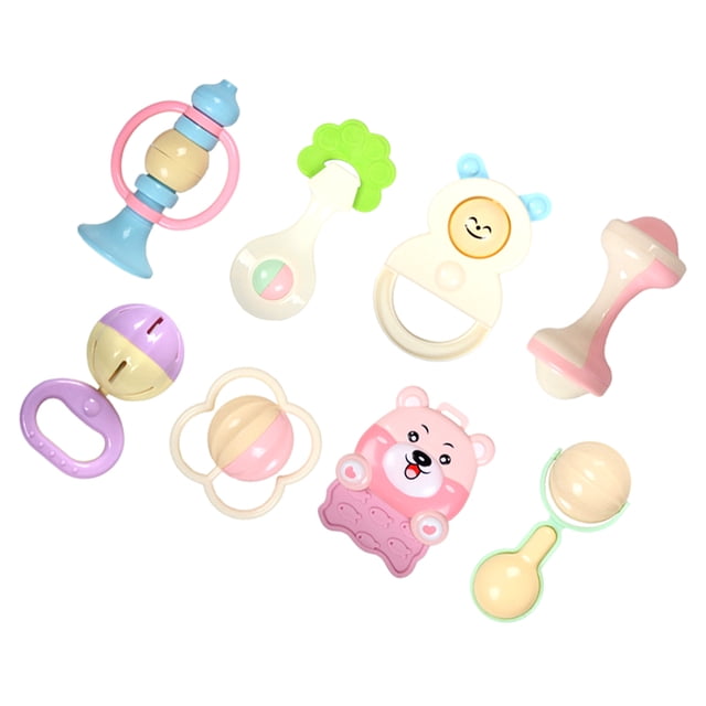 Set de 8pcs Traqueteos del Bebé Sunnimix Juguetes de plástico Mordedor
