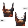 thumbnail image 5 of Lsque Lava Dragon Printed Women'S Sports Bra, Compression, Moisture Wicking, High-Impact Sports Bra For Women,Supportive sports bra-X-Large, 5 of 9