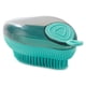 thumbnail image 1 of Mom's Best Cepillo de baño para mascotas, masajeador y cepillado, con dispensador de jabón y champú, exfoliante corporal de silicona suave, color verde menta., 1 of 2