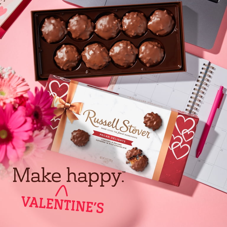 RUSSELL STOVER Milk Chocolate Pecan Delights, Caramel Joy, 9.4 oz