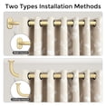 thumbnail image 6 of OLV 1" Diameter Adjustable Wrap Around Curtain Rods 48-84" Heavy Duty,Gold, 6 of 9