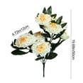 thumbnail image 2 of JeashCHAT Peonies Artificial Flowers, 7 Heads Silk Peonies Bouquet, Fake Peonies with Stems, Artificial Peony Flowers for Wedding Party Spring Office Home Decoration, White, 2 of 6
