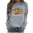 thumbnail image 1 of Acción de gracias moda mujer casual manga larga o-cuello impreso damas sudaderas tops Pompotops gfhjh9994, 1 of 5