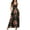 F Brown Floral Black, variant on Women Sleeveless Deep V Neck Loose Plain Long Maxi Casual Dress,US Size,XXL,F Brown Floral Black