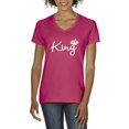 thumbnail image 1 of Artix - Women's T-Shirt V-Neck Short Sleeve, up to Women Size 3XL - King Crown, 1 of 4
