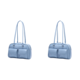 thumbnail image 1 of Bolso Hombro para Mujer Con Múltiples Bolsillos Mano Cuero PU (claro) Azul, 1 of 9